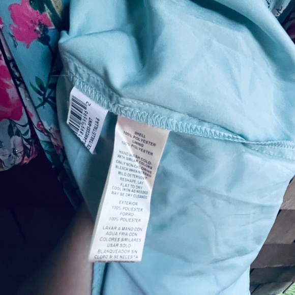 Eliza J Floral Metallic Surplice V Neck Long Sleeve High Low Wrap Maxi Dress 6 - Picture 8 of 16